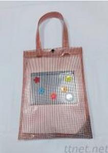 PVC high frequency mesh shopping bag | Customized PVC mesh shopping bag OEM
